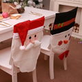 Hot Selling 2019 Santa Claus Snowman Chair Covers 48*66cm Christmas Dinner Table 2