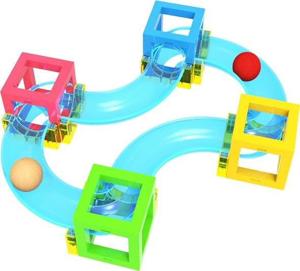 STEM Toy Magnetic Block with Running Ball 2
