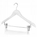 wooden clothes hangers with clips 3