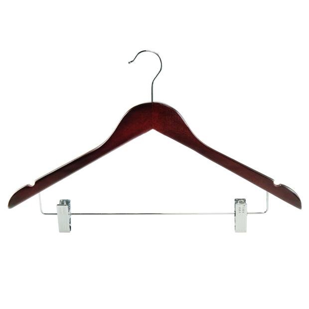 wooden clothes hangers with clips 5