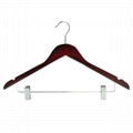 wooden clothes hangers with clips 5