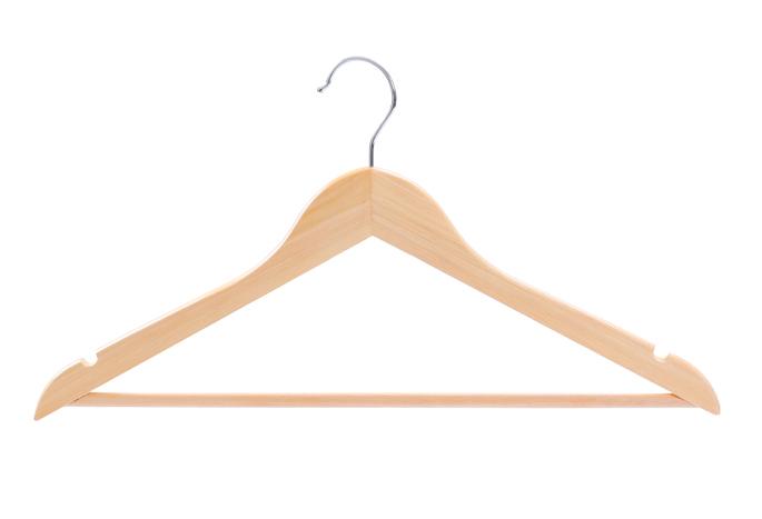 wooden clothes hangers with bar 4