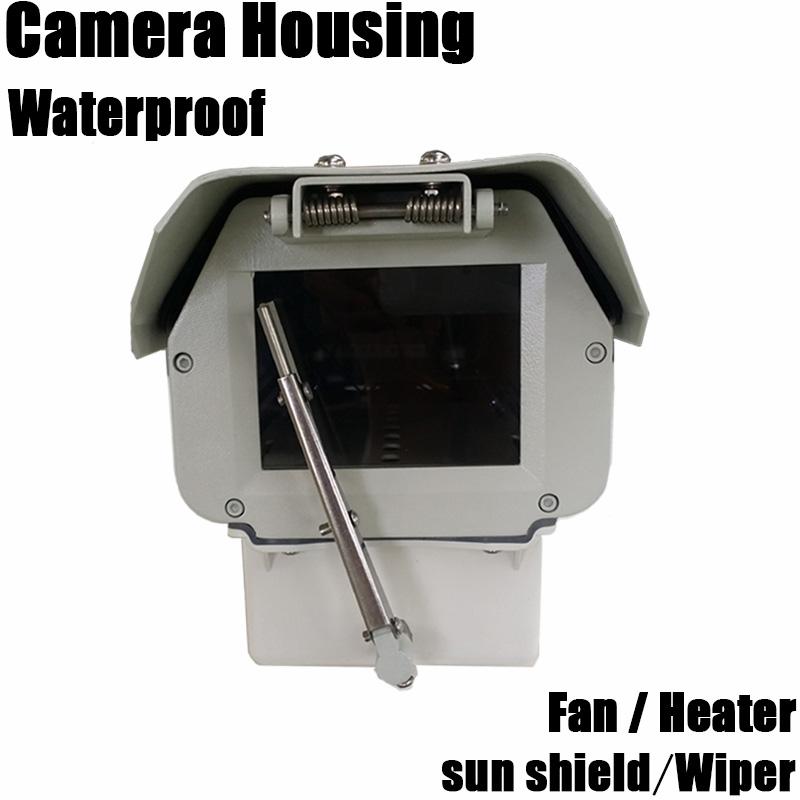 Large dimension aluminium alloy outdoor cctv camera housing with wiper