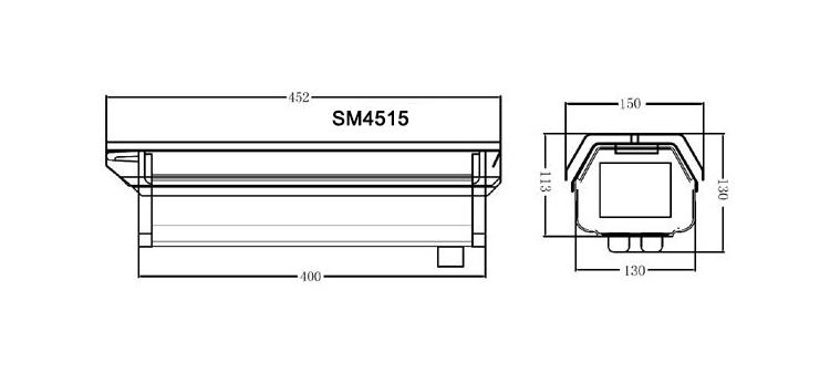 Large dimension aluminium alloy outdoor cctv camera housing with wiper 4