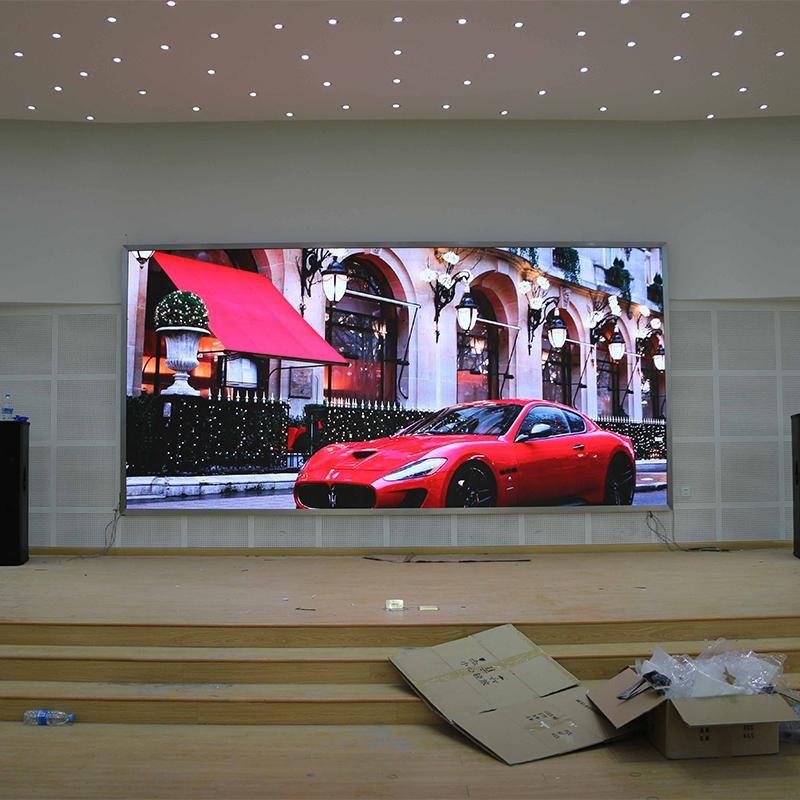 晶辉LED显示屏P3.91高清室内全彩广告大屏压铸铝箱体 2