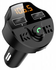 T66S Hands free FM transmitter Wireless FM Modulator Dual USB charger Wireless B