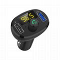 car Bluetooth MP3 Player with 2 usb port QC3.0 quick car charger  FM car kit 5