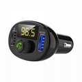 car Bluetooth MP3 Player with 2 usb port QC3.0 quick car charger  FM car kit 2