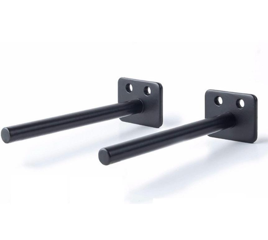 Heavy Duty Invisible Black Powder Coated Steel Floating Shelf Brackets Suitable  3