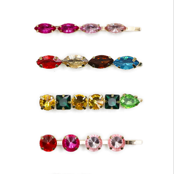 Color diamond hair clip