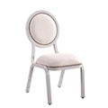 Wholesale nailed round back white banquet chair for wedding restaurant hotels