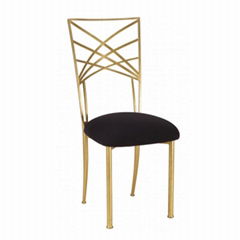 Popular wholesale metal iron gold chameleon chiavari chair for wedding party