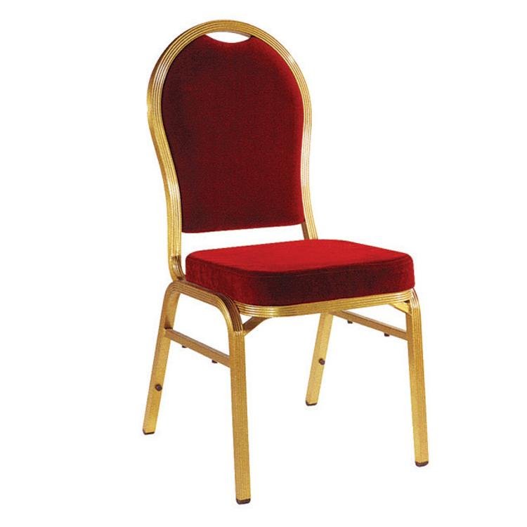 Hot Sale stackable aluminium gold wedding banquet chair