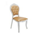 High back french style queen and king royal white wedding baroque chair