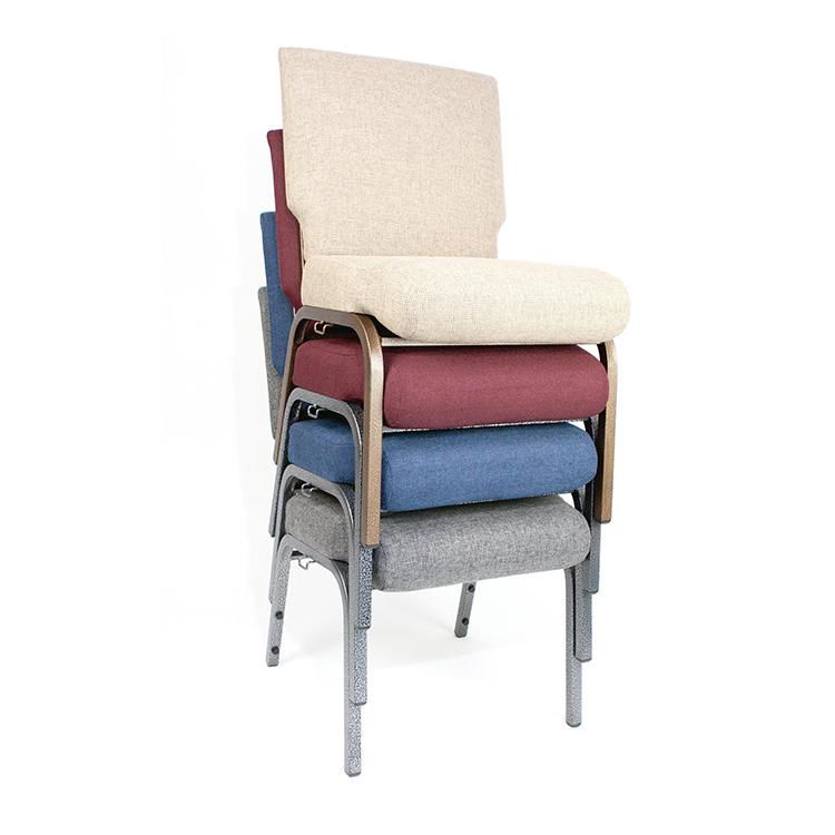 Colorful stacking upholstered church chair wholesale for theater