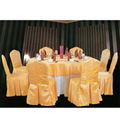 Decorative fancy pleated party table and