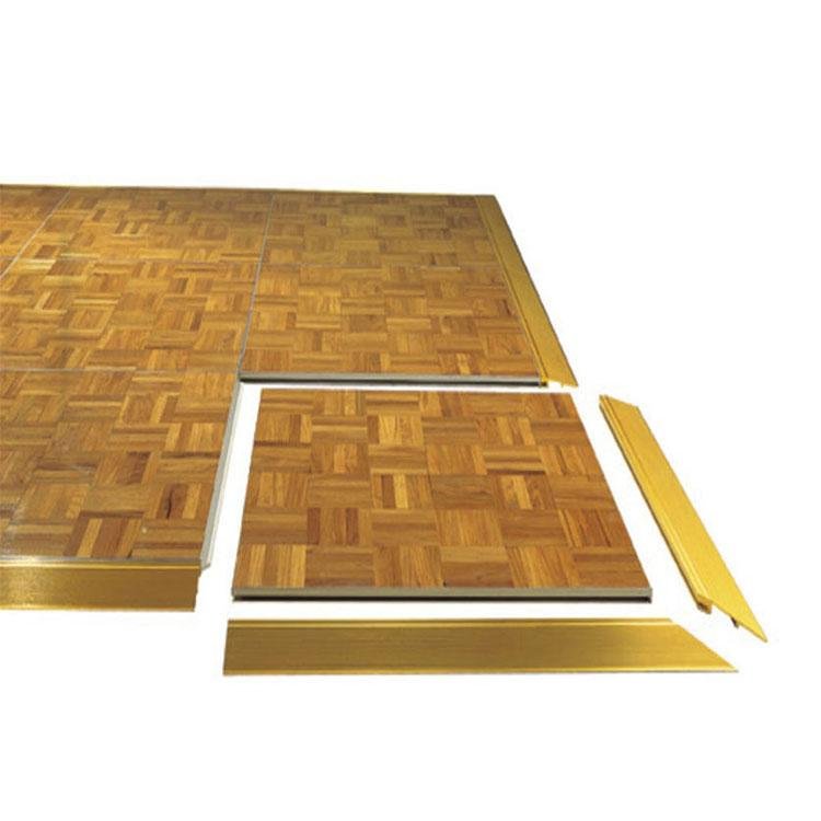 Interactive wood grain plywood portable dance floor for wedding dancing