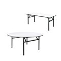8 people seater folding 18mm plywood wooden top banquet round table for hotel