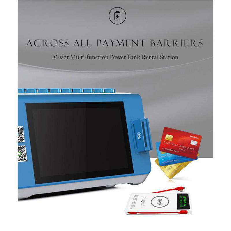 2020 Newest Power Banks Renting Machines with Visa Credit Card Payment 3