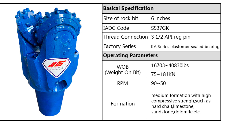 Chuan Shi IADC537 sliding bearing Insert oil well drill tci tricone bit sizes  1