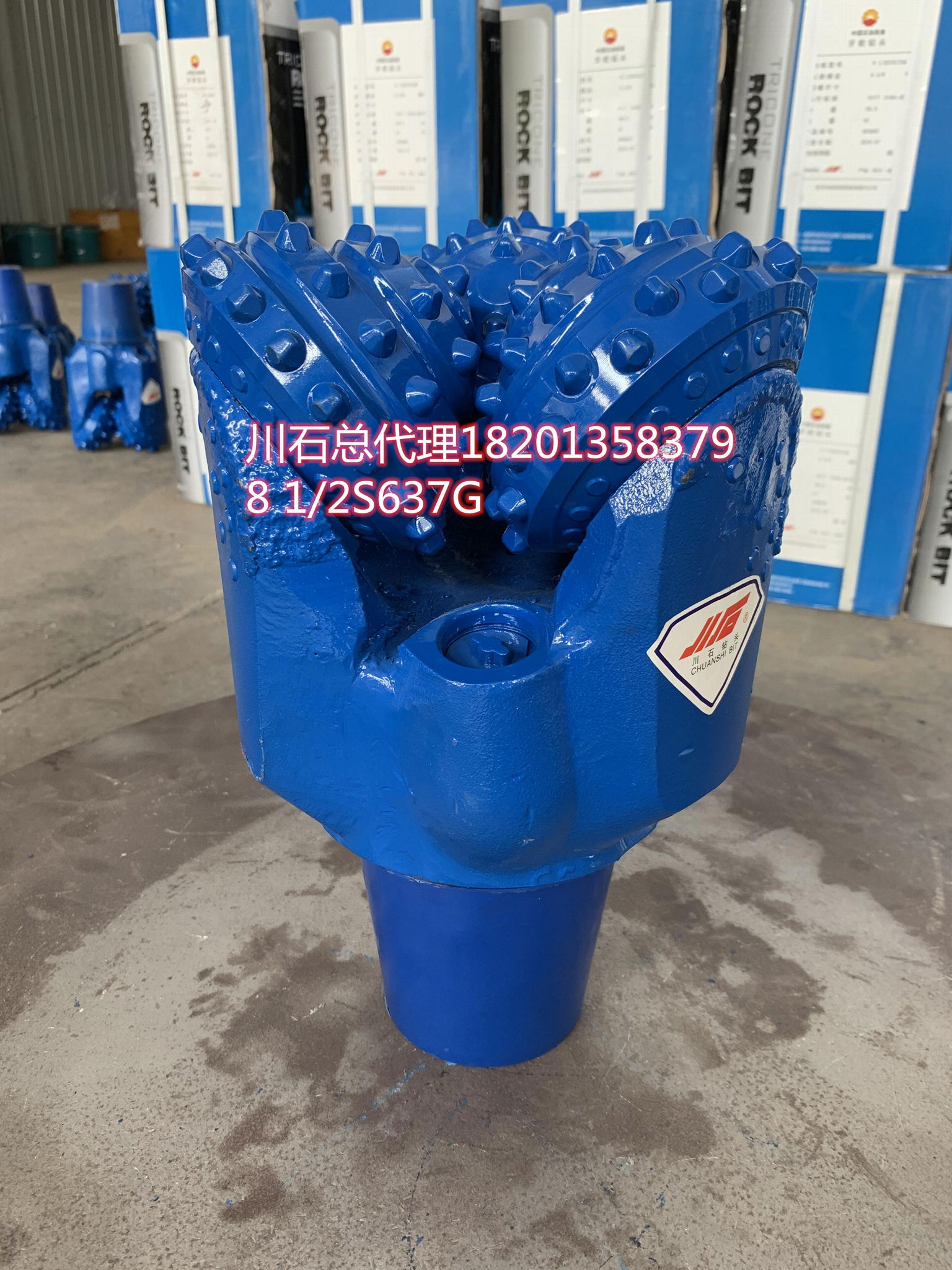 Rubber Sealed Bearing Three Cone Tricone Rock Roller Bits For Mining 