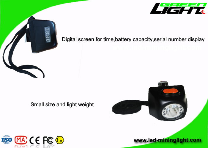 Digital Screen IP68 Hard Hat Led Lights 8000lux High Brightness Lightweight PC B 2