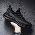 2019 autumn new breathable fly-knit sneakers men's shoes Korean fashion casual