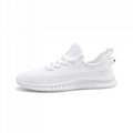 white 2019 autumn new breathable fly-knit sneakers men's shoes Korean fashion