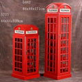 British Telephone Booth Wine Cabinet Retro Style Bar Wine Cabinet