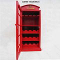 British Telephone Booth Wine Cabinet Retro Style Bar Wine Cabinet