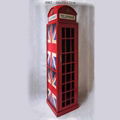 British Telephone Booth Wine Cabinet Retro Style Bar Wine Cabinet