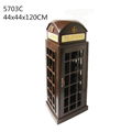 British Telephone Booth Wine Cabinet Retro Style Bar Wine Cabinet