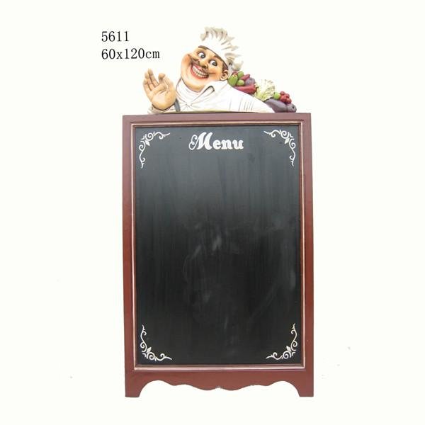 Wooden Menu Board With Embossing Resin Crab Figurine For Bar Restaurant 3
