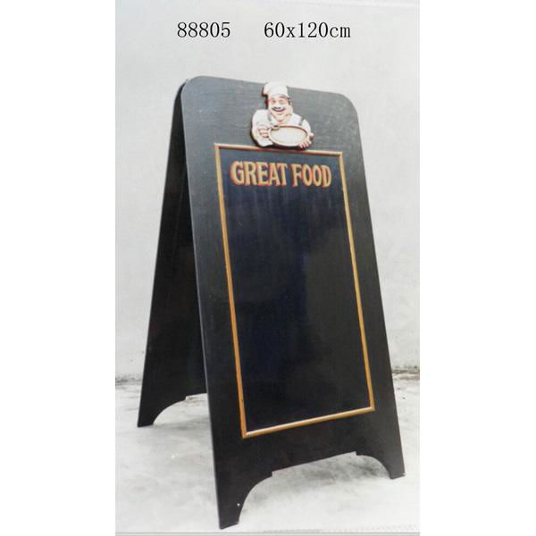 Wooden Menu Board With Embossing Resin Crab Figurine For Bar Restaurant 4