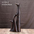 Resin Imitation Wood Tabletop Art Crafts Durable Resin Decortive Vase Set Of 3 5