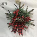 Christmas Door Decoration Natural Wood Sticks Wreath