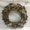 Christmas Door Decoration Natural Wood Sticks Wreath