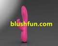 Blusfun silicone rechargeable g-spot rabbit vibrator for adult women vagina toys 2