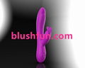 Blusfun silicone rechargeable g-spot rabbit vibrator for adult women vagina toys 3