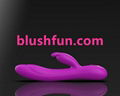 Blushfun wholesale silicone rechargeable bunny sex toy rabbit vibrator for women