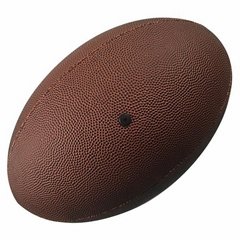 Embossed Classic Brown Rugby Ball