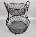 2 tier fruit metal  basket 1