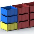 鐵箱廠家批發固定式堆垛金屬箱 金屬零件配送箱 3