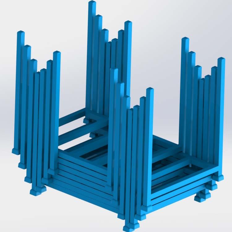 厂家定制批发固定式上货架可堆叠巧固架 金属货架 钢制堆垛式货架 4