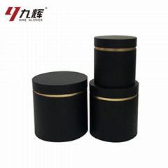 Black Round Hat Gift Boxes with Logo Hot