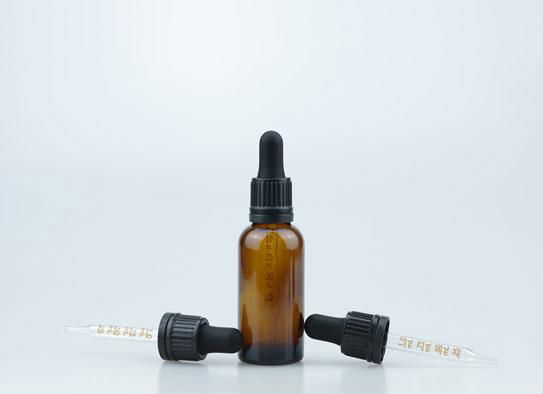 50ml Amber Glass Bottle With 18-415 Real Bamboo Dropper Cap Calibrated Glass Pip