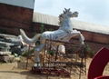 不锈钢奔马雕塑 大型不锈钢动物摆件 