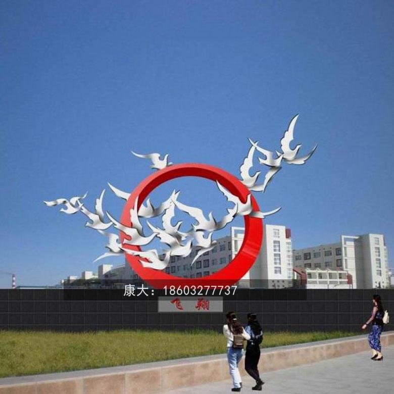 不鏽鋼鴿子雕塑不鏽鋼動物手工鍛造雕塑