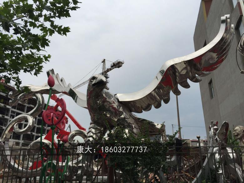 仿真动物雕塑不锈钢老鹰雕塑 5