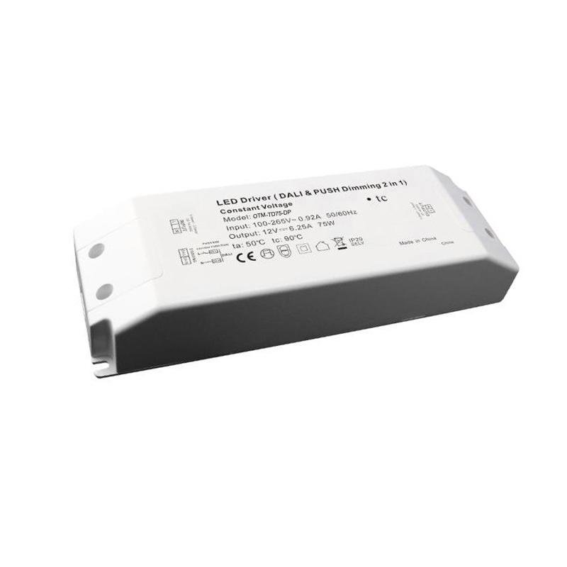 75w 12v/24v DALI & Push dimmable LED driver  dimmable waterproof LED driver  